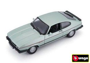 Bburago 1:24 Plus Ford Capri 1982 Light Green