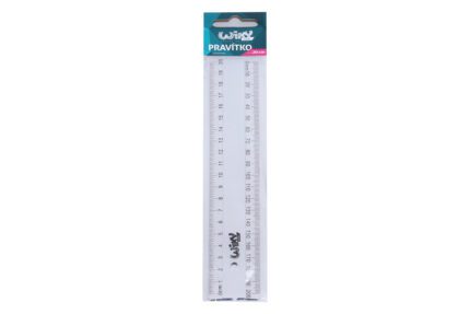 Pravítko 20 cm transparent