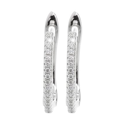 Stříbrné náušnice klapky jedna řada Kubických zirkonů Crystal (Stříbro 925/1000)