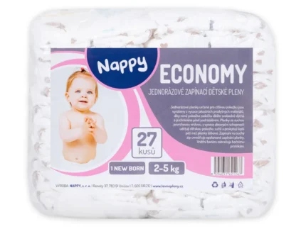 Dětské pleny ECONOMY New born 2-5 kg 27 ks