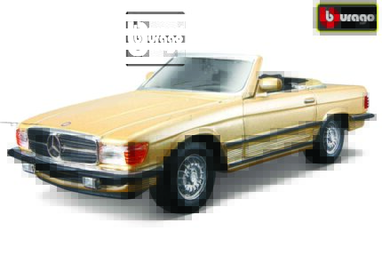 Bburago 1:32 Mercedes Benz 450 SL (1977) Gold