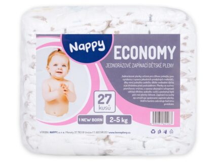 Dětské pleny NAPPY ECONOMY New born 2-5 kg 27 ks