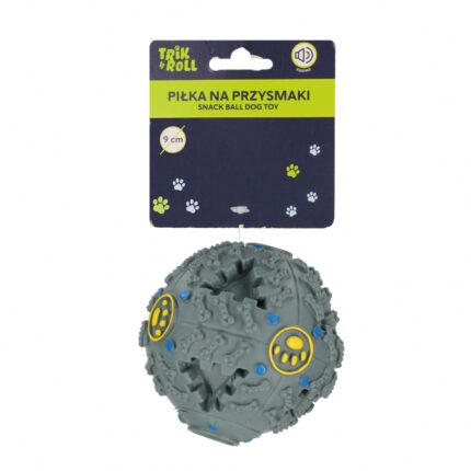 Hračka pro mazlíčky Míč na pamlsky se zvuky 9 cm