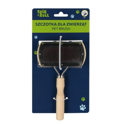 Kartáč na srst dřevěný 22 cm