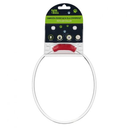 Obojek pro mazlíčky svítící LED USB 55 cm