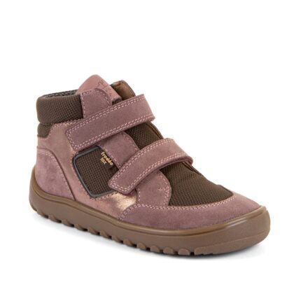 Dívčí celoroční kotníkové barefoot boty UP HILL TEX DARK PINK -9