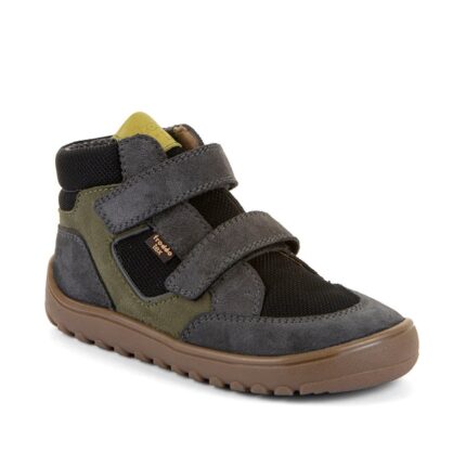 Dětské celoroční kotníkové barefoot boty UP HILL TEX GREY/BLACK -3