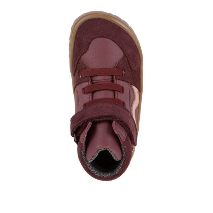 Dívčí celoroční kotníkové barefoot boty TEX GO BORDEAUX -20