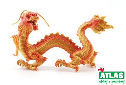 G - Figurka Drak čínský zlatý 15,5 cm