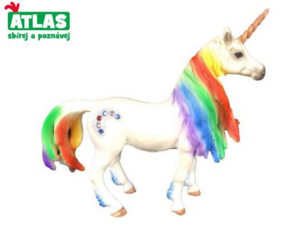 E - Figurka Jednorožec s duhovou hřívou 13 cm