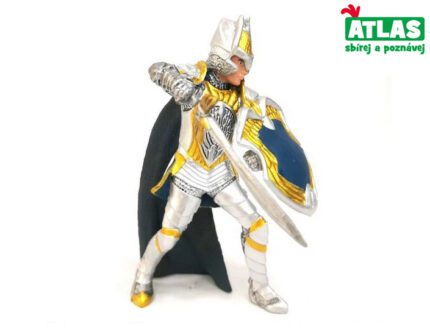 B - Figurka Rytíř v bílé zbroji 10 cm