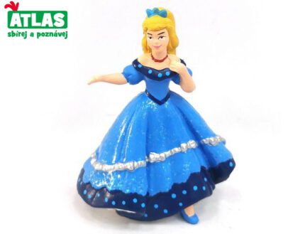 C - Figurka Princezna v modrých šatech 9 cm