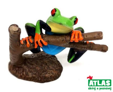A - Figurka žába Listovnice červenooká 8 cm