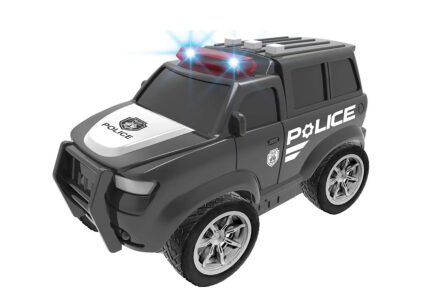 Auto policejní na setrvačník s efekty černé 22,5 cm