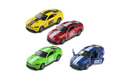 Auto kovové s pruhy na zpětné natažení 12 cm