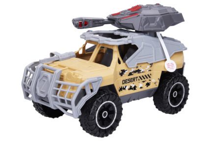 Auto vojenské s dělem a efekty 33,5 cm