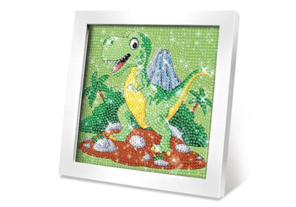 Kreativní set obraz s kamínky dino 17x17 cm