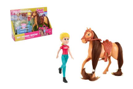 Kůň jezdecké závody set s figurkou 12,5 cm