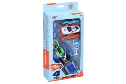 Auta vystřelovací set 4 ks 7 cm