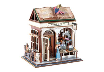 Stavebnice 3D dřevěná - Knihkupectví 14,5x16x18 cm