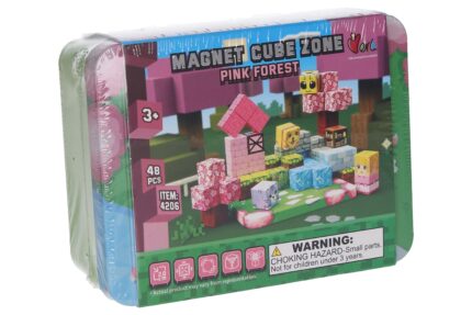 Stavebnice Magnet Cube Zone - Pink Forest 48 dílků