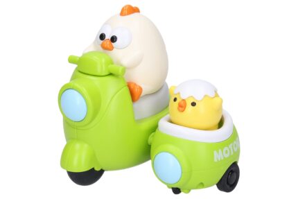 Slepička a kuře na motorce 9,5 cm