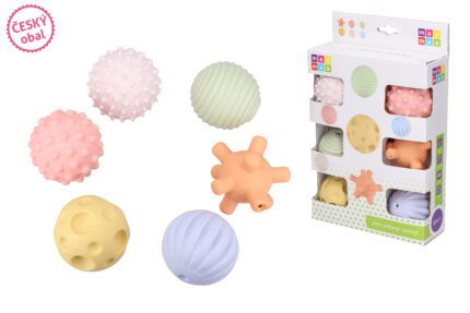 Maamaa Měkké míčky pískací set 6ks 5,5 cm
