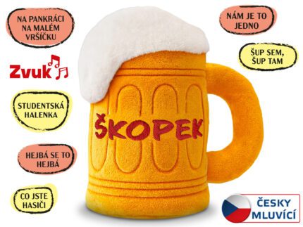 Škopek hrající plyšový 20cm