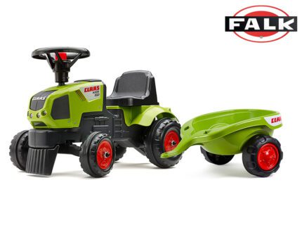 FALK Odrážedlo 1012B Baby Claas Axos s vlečkou