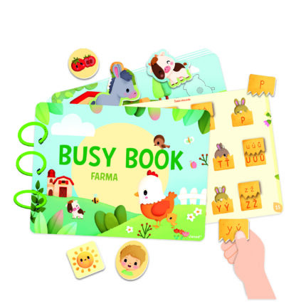 Janod Farma Busy Book interaktivní kniha s aktivitami a abecedou