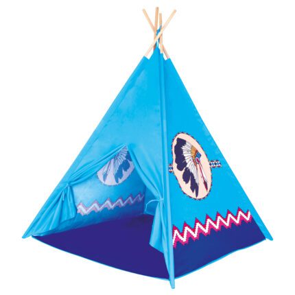 TeePee dětský stan modrý 120x120x150 cm
