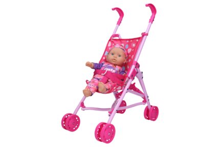 Sportovní kočárek s panenkou 30cm