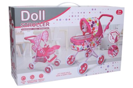 Kočárek pro panenku hluboký skládací 61cm